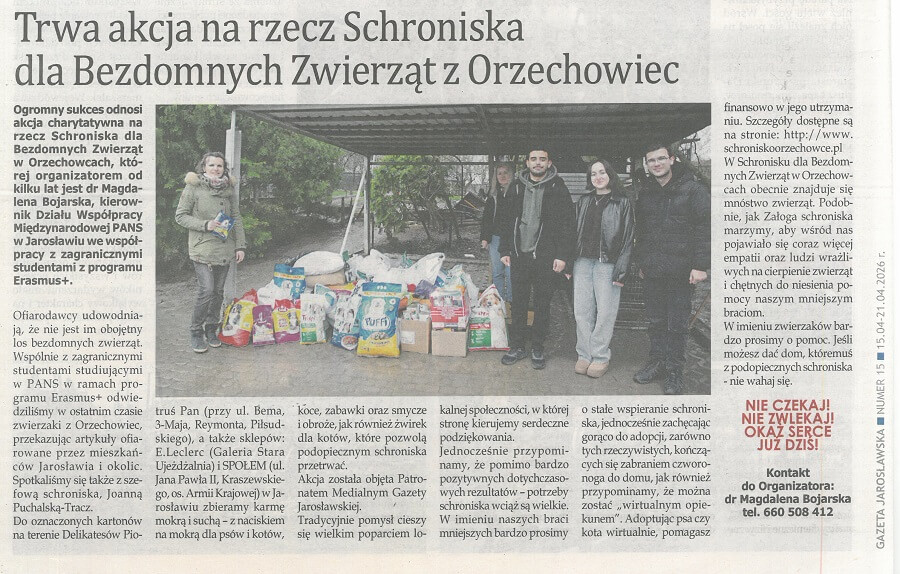 Trwa akcja na rzecz Schroniska dla Bezdomnych Zwierząt z Orzechowiec