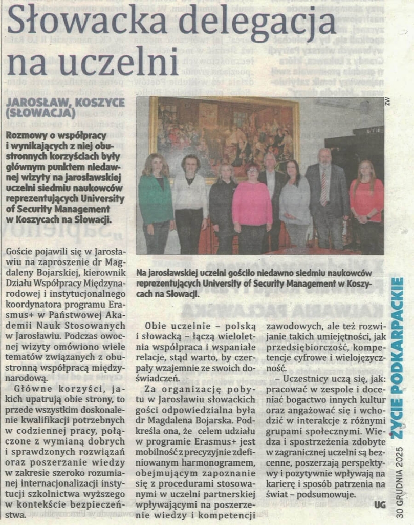 Słowacka delegacja na uczelni